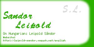 sandor leipold business card